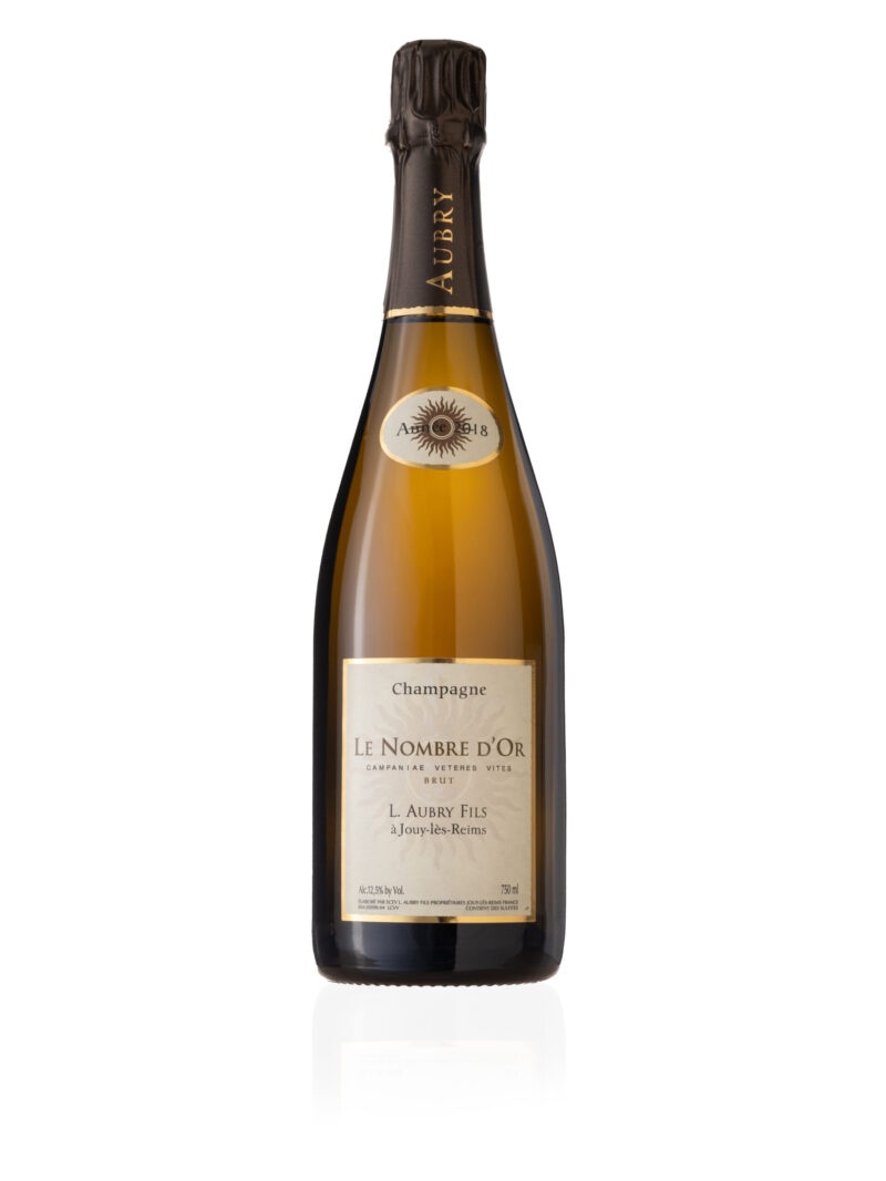 Photo d'une bouteille de champagne Aubry Le Nombre d'Or Brut